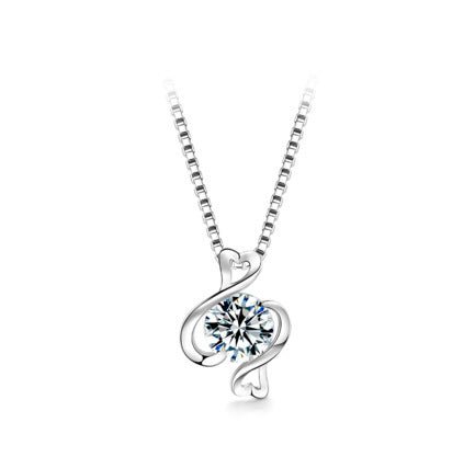 Fortune Lotus 12 Constellation Pendant 925 Silver 1 Karat Moissanite Twelve Constellations Necklace Female – Necklace for tags