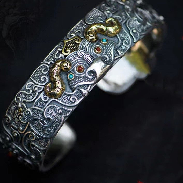 Fortune Lotus Chinese Style Domineering Bracelet Bracelet Jewelry – Bracelet for tags