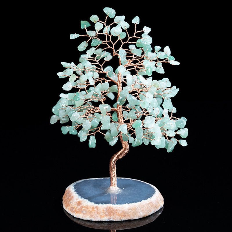 Fortune Lotus Crystal Lucky Tree – Agate Handmade Fortune Tree for Prosperity &amp; Balance – Lucky tree for tags