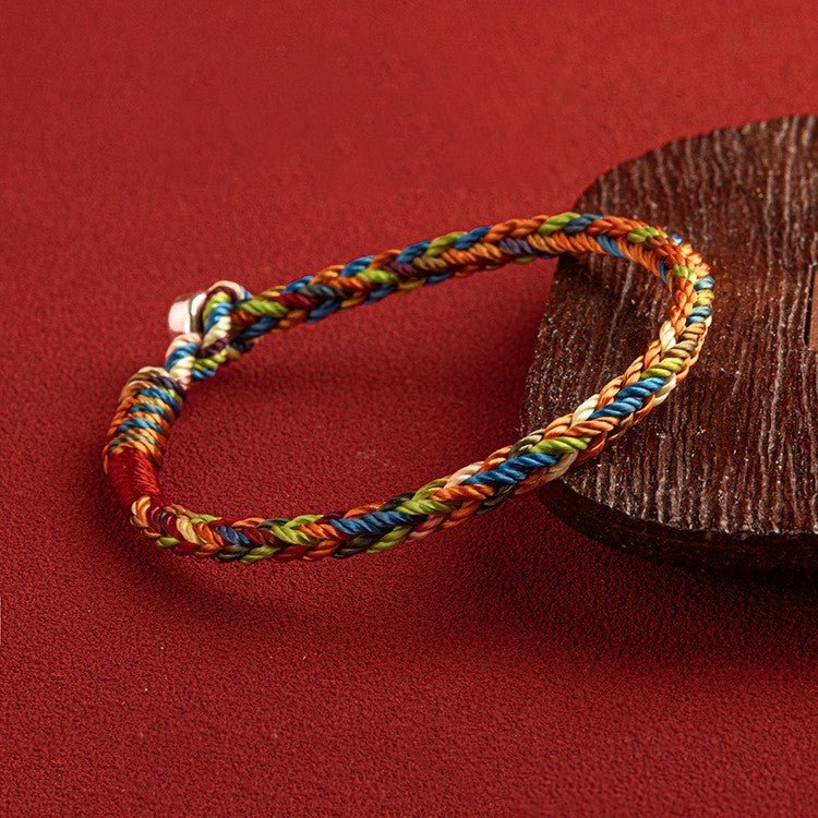 Fortune Lotus Dragon Boat Festival Lucky Rope Bracelet – Colorful Hand - Woven Design for Protection &amp; Blessings – Bracelet for tags