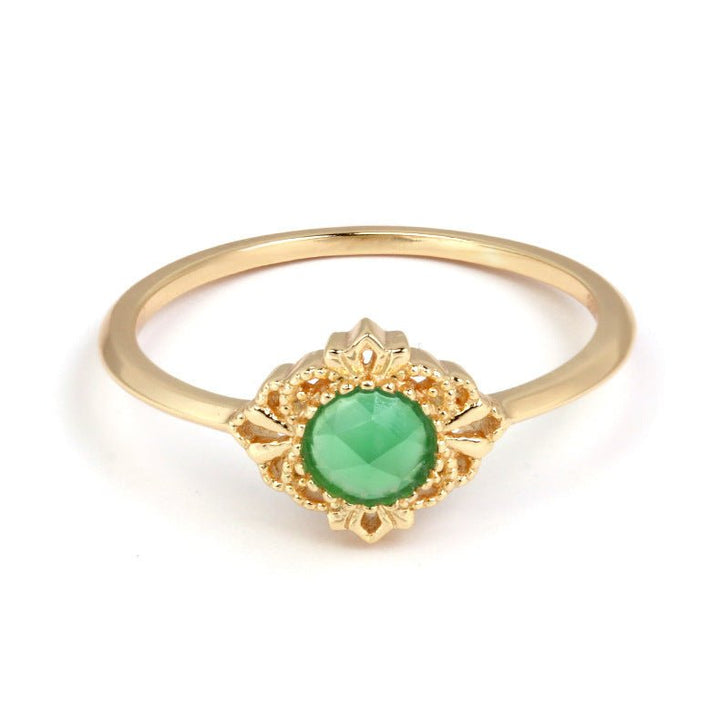 Fortune Lotus Light Green Agate Silver Ring – Harmony, Renewal &amp; Grace – rings for tags