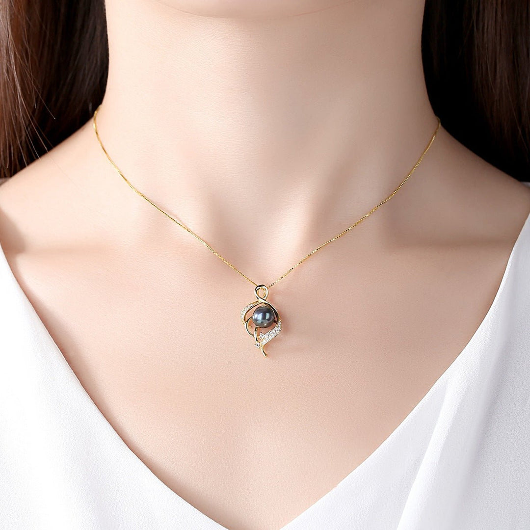 Fortune Lotus Women’s Sterling Silver Freshwater Pearl Pendant Necklace – Necklace for tags